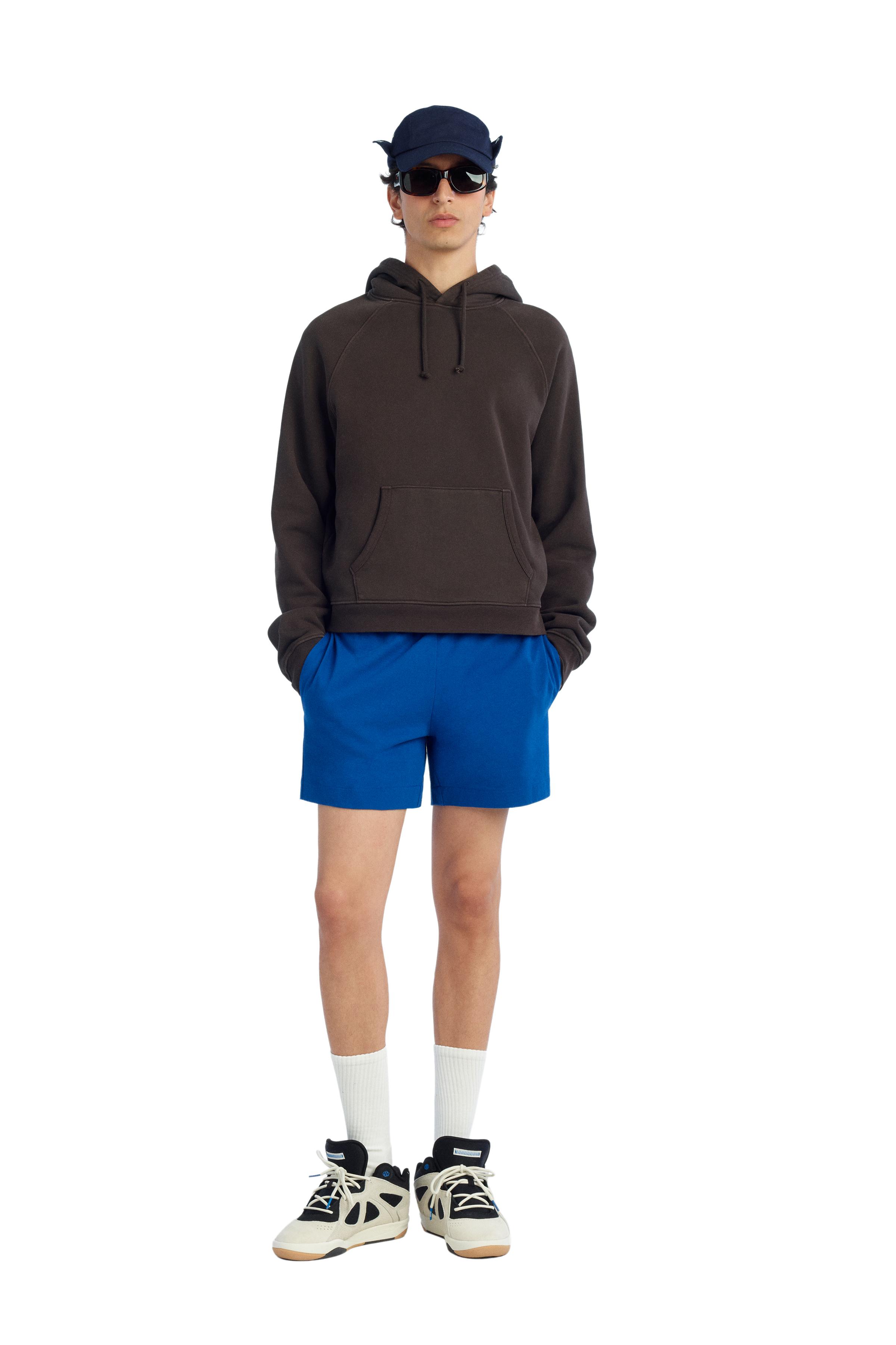 SHORT EN COTON À TAILLE PLISSÉE